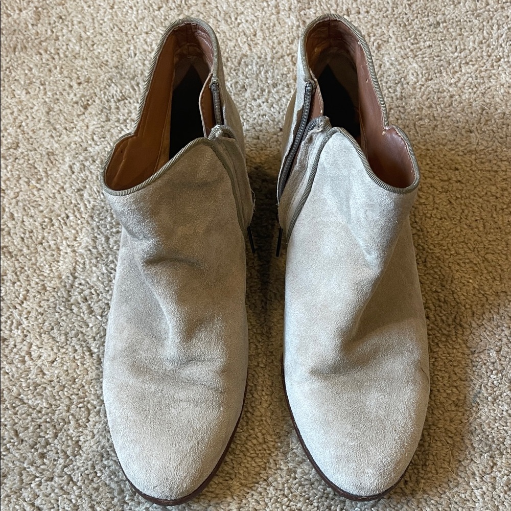 Sam Edelman Women's Suede Ankle Boots - Light Gray